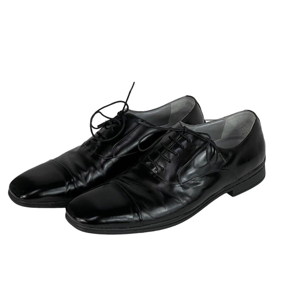 Kenneth Cole New York Mens Shoes Size 9.5 M Silver Technology Black Oxfords - Picture 2 of 11